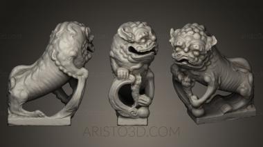 Figurines lions tigers sphinxes (STKL_0148) 3D model for CNC machine